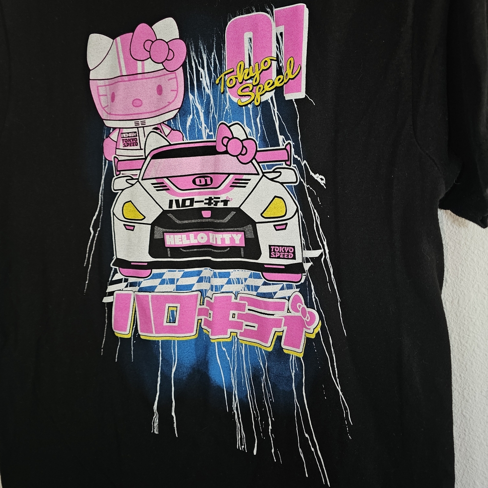 Hello Kitty Tokyo Speed Kids T-Shirt - Black & Pink